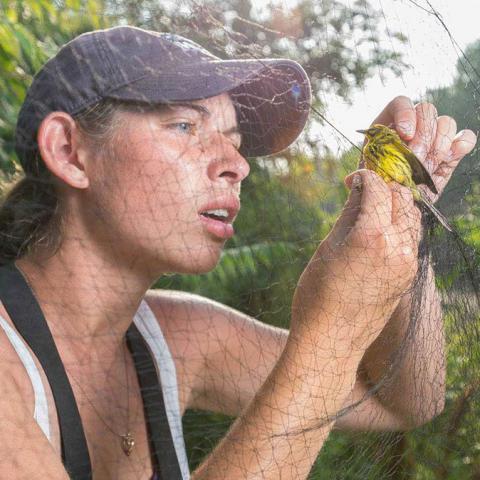 Women with bird